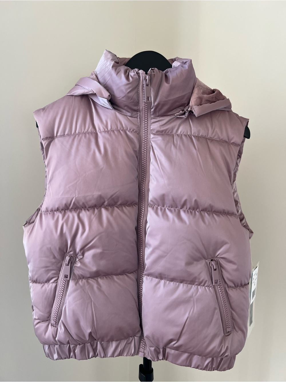 How Dare U Mauve Quilted Puffer Vest - Sleeveless Zip Front women’s M